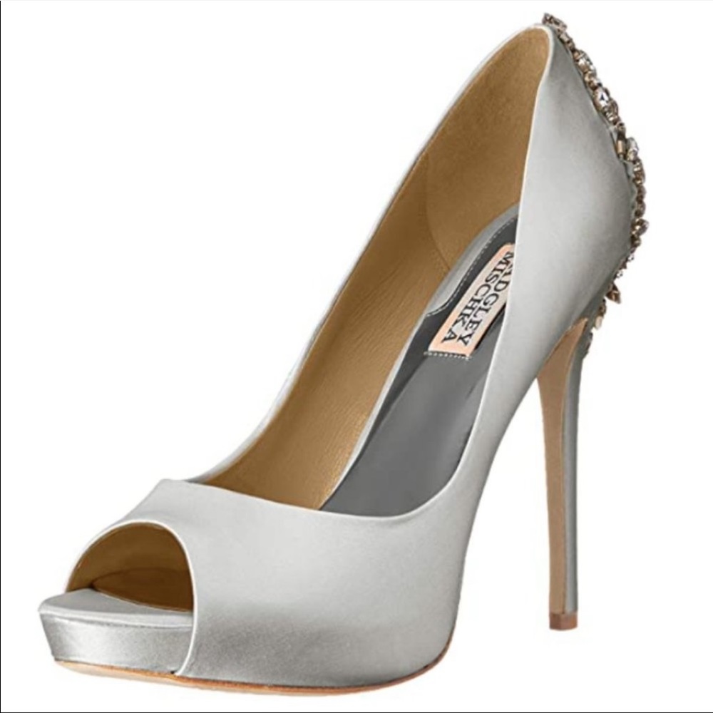 Brand NEW Kiara Embellished Peep-Toe Evening Pumps